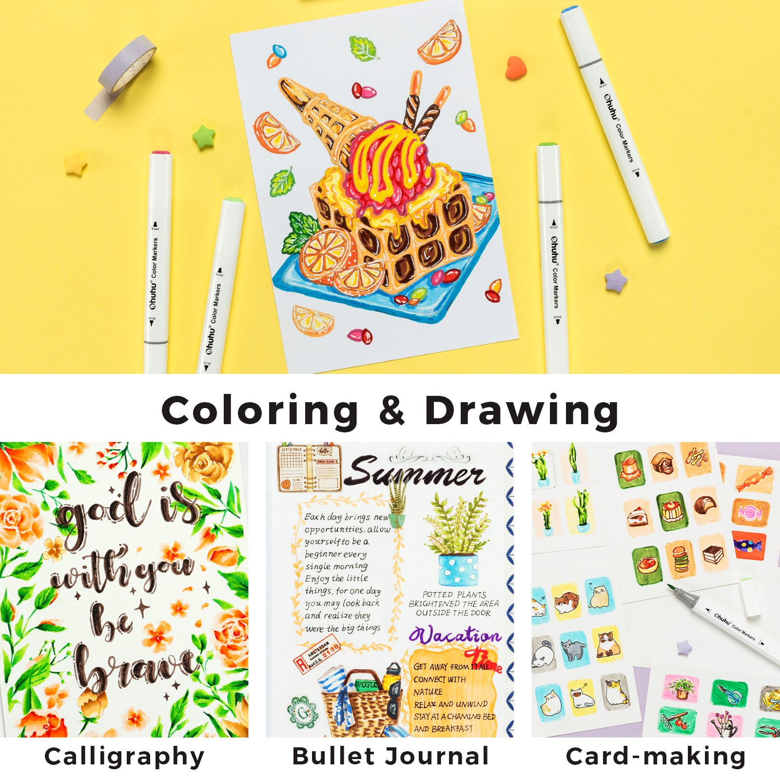Ohuhu Dual Tips Water-Based Art Markers - Image 11