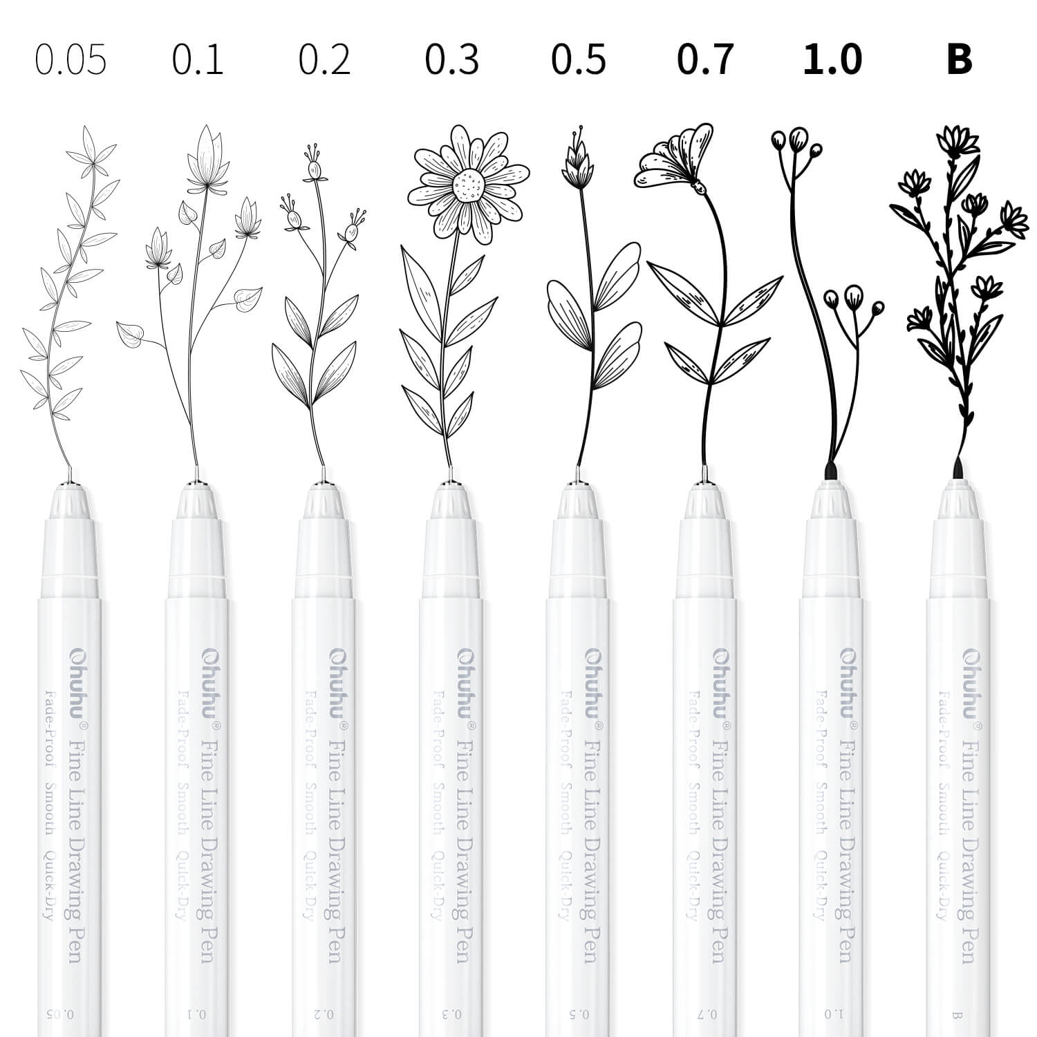 Ohuhu Fineliner Drawing Pen. 8 Pack - Image 3