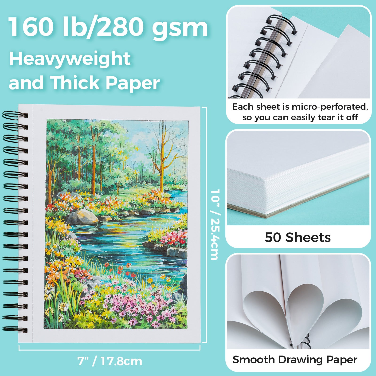 Ohuhu Heavyweight Bleedproof Double-Sided Marker Pad. Spiral-Bound - Kamakou - Image 21