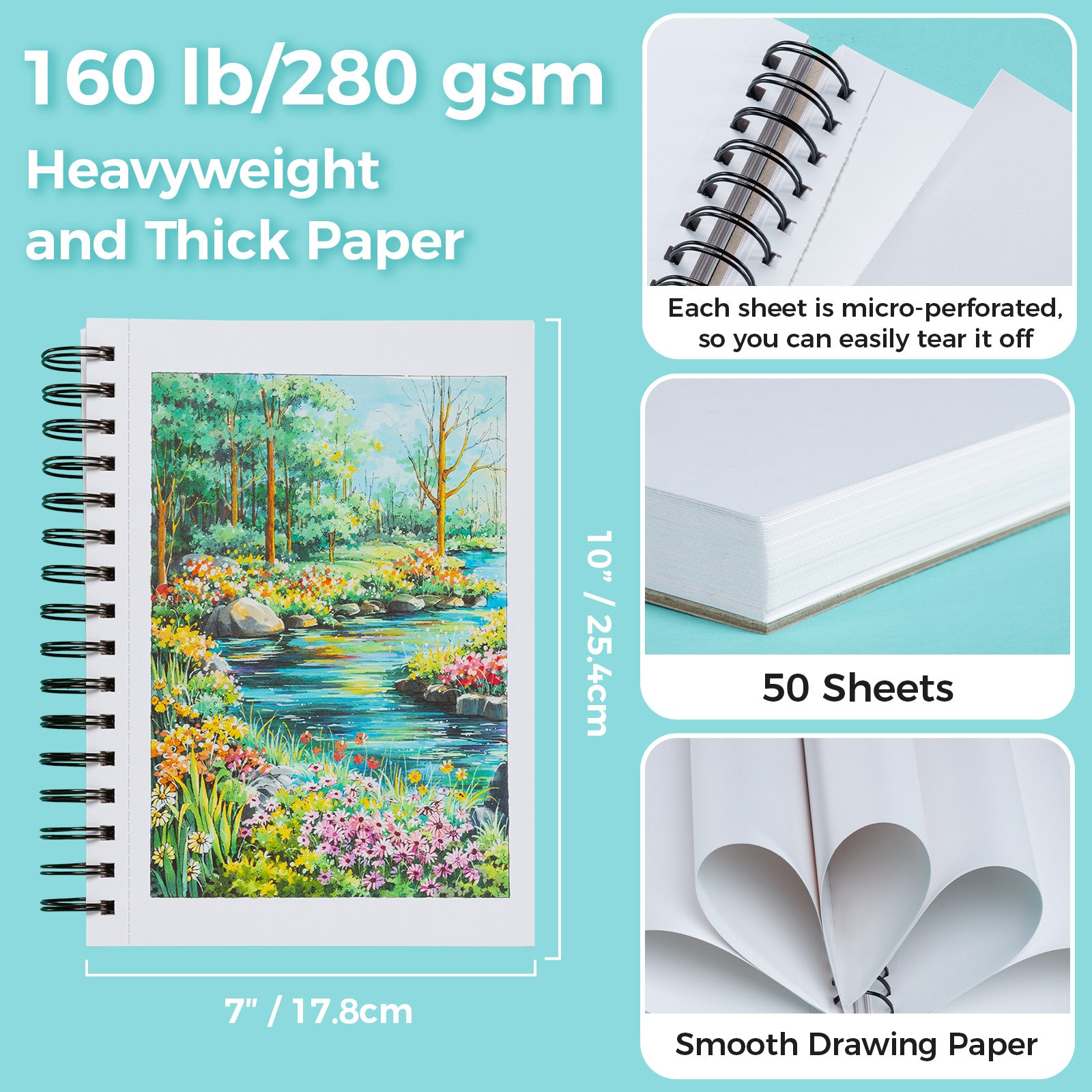Ohuhu Heavyweight Bleedproof Double-Sided Marker Pad. Spiral-Bound - Kamakou - Image 13