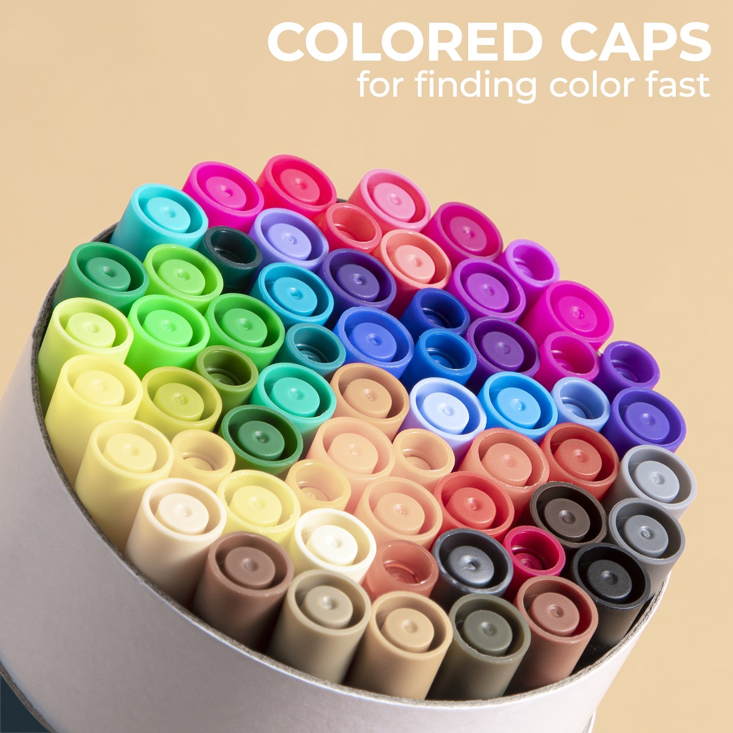 Ohuhu Maui 60 Colors Dual Tips Water Based Art Markers. Brush & Fineliner (US Exclusive) - Image 8