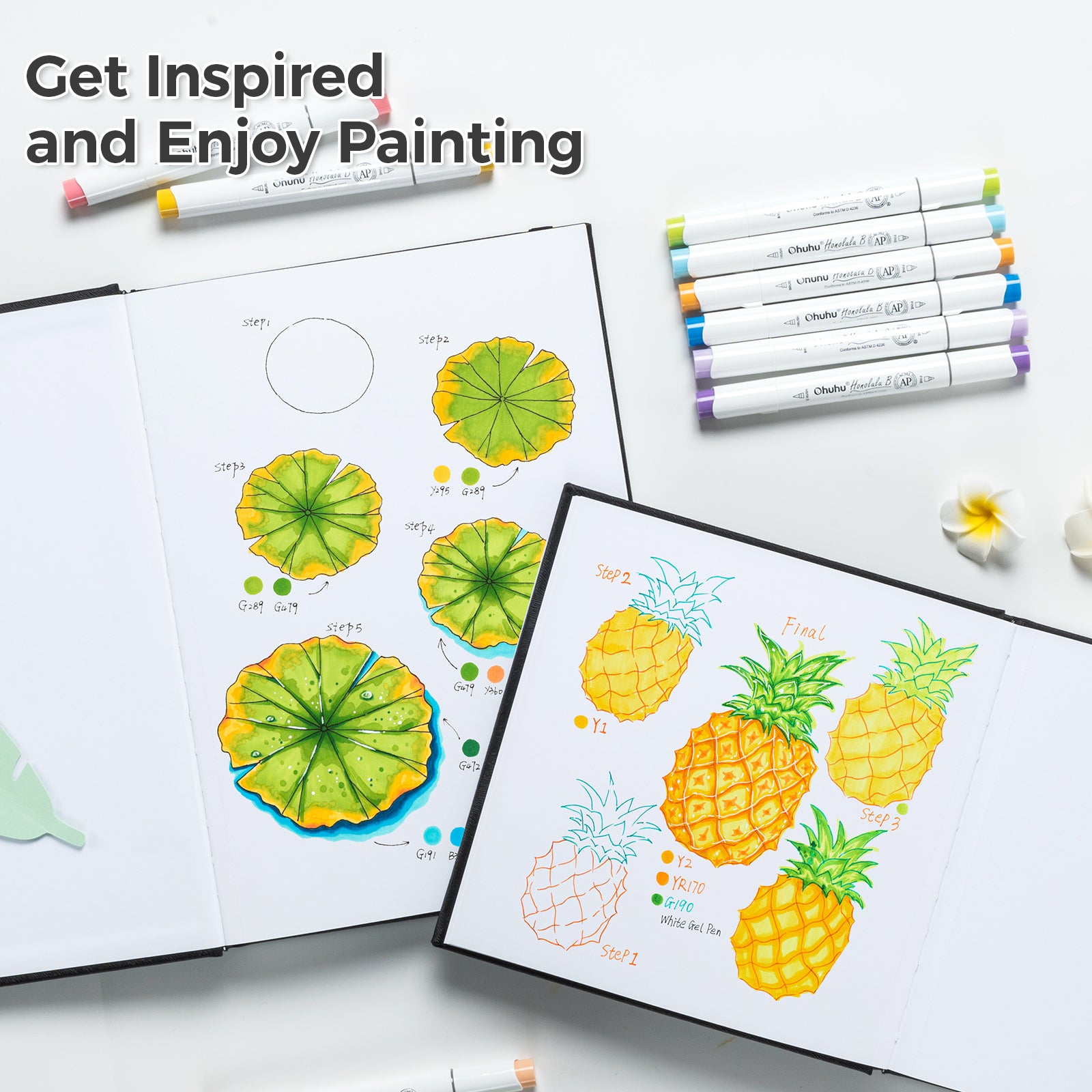 Ohuhu Marker Pads Art Sketchbooks for Markers. 2 Pack - Image 6