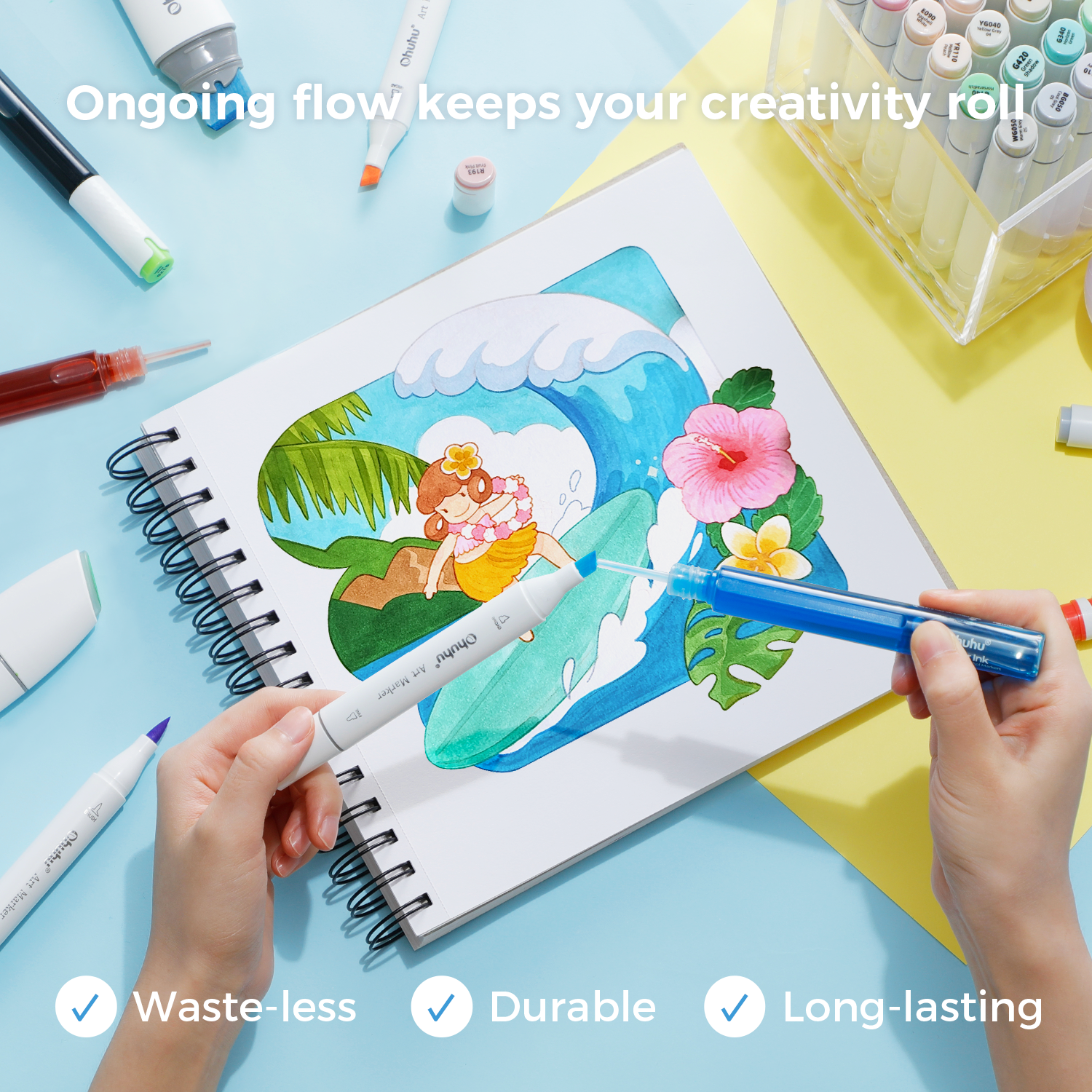 Ohuhu Marker Ink YG211 / GY5 Refill for Alcohol marker - Image 8