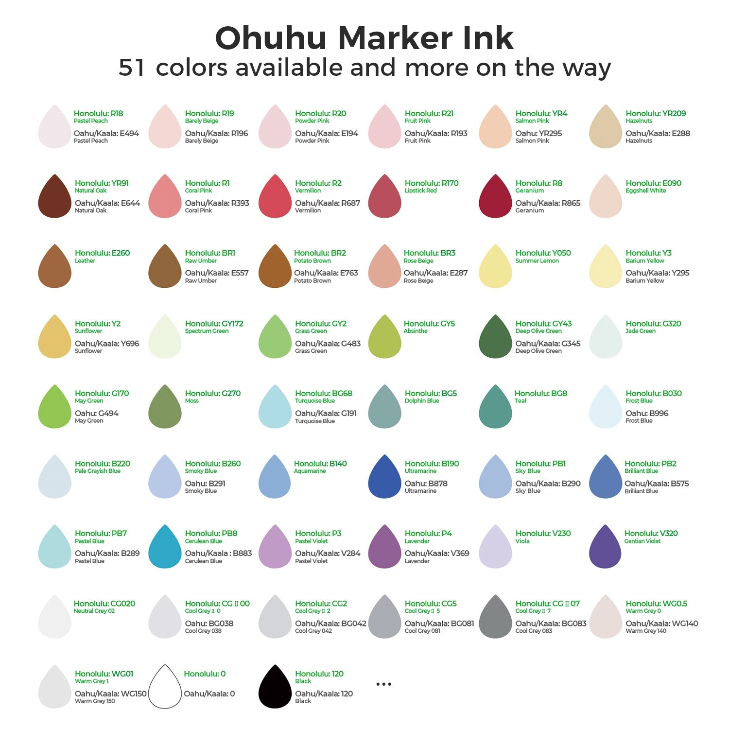 Ohuhu Marker Ink B111 / B883 / PB8 Refill for Alcohol marker - Image 9