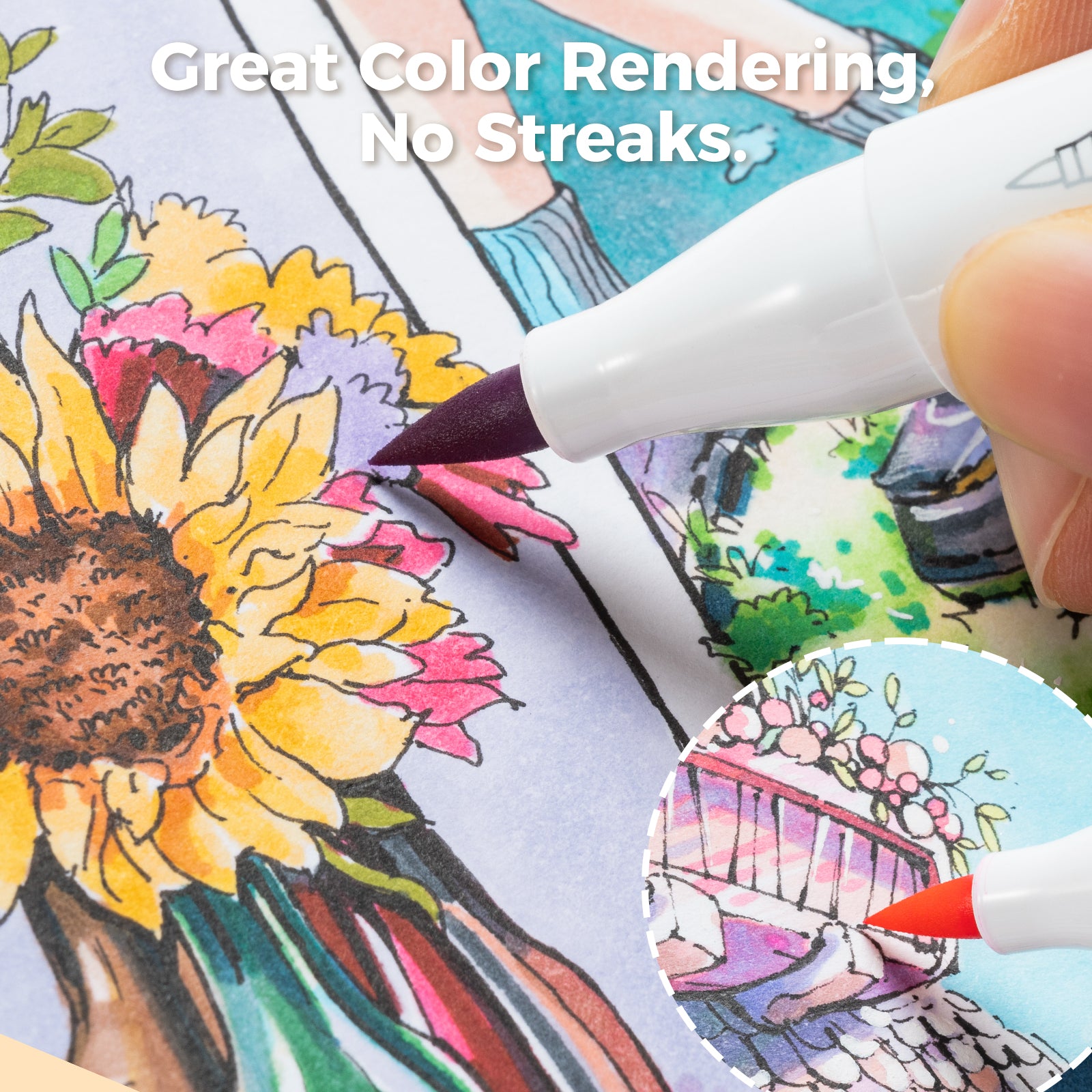 Ohuhu Marker Pads Art Sketchbooks for Markers. 2 Pack - Image 8