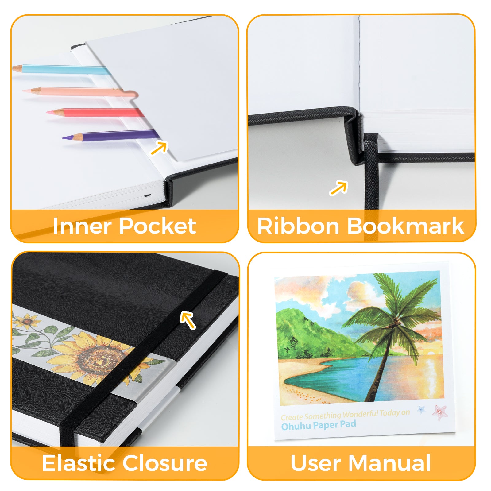 Ohuhu Marker Pads Art Sketchbooks for Markers. 2 Pack - Image 9
