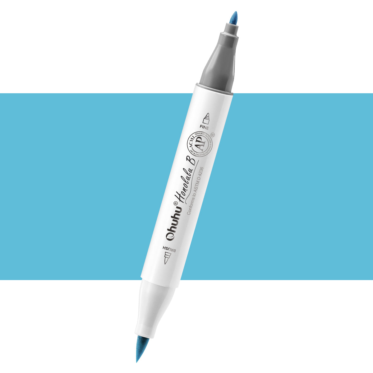 Ohuhu Honolulu B B070 / B09 Individual Marker. Brush & Fine