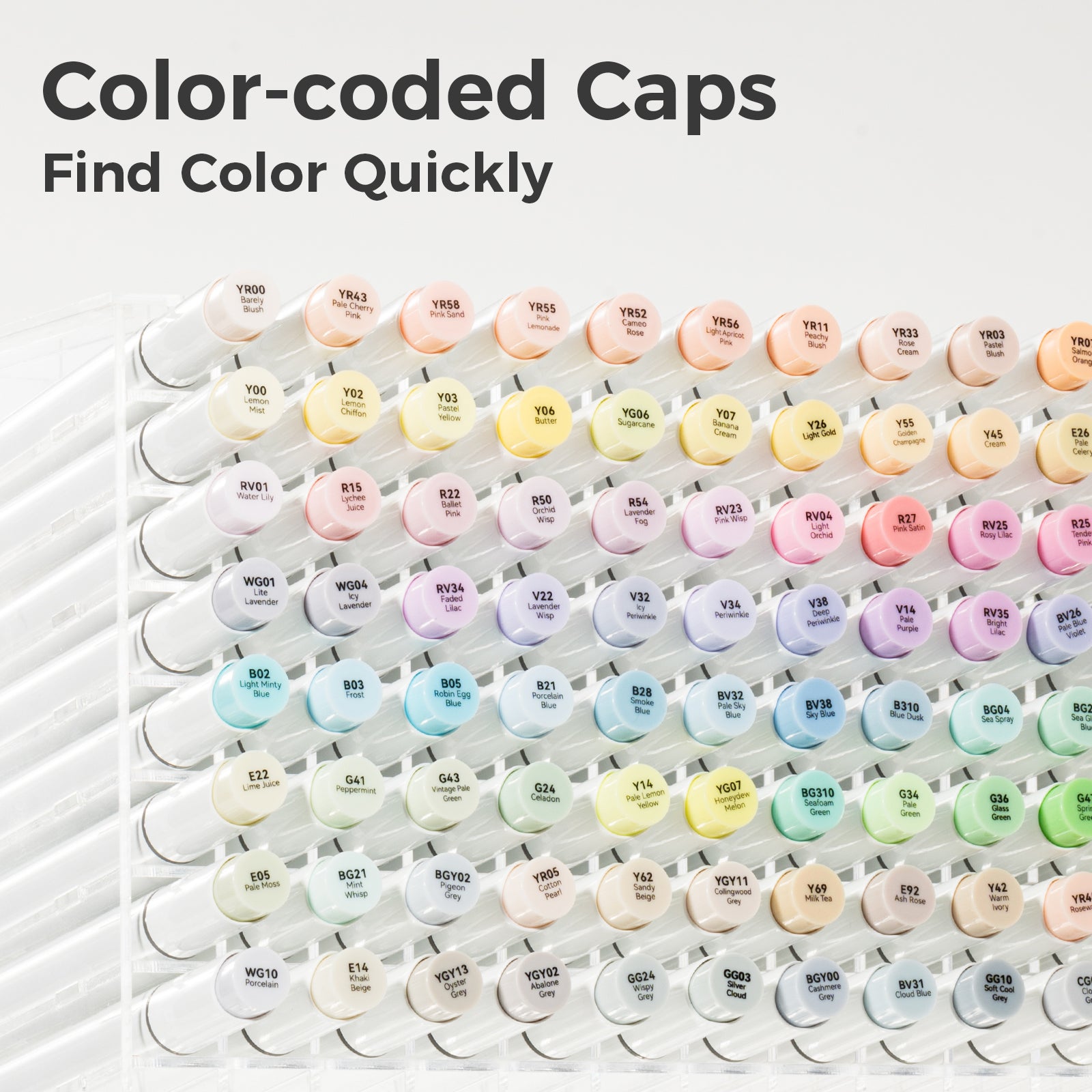 Ohuhu Honolulu 48 Pastel Colors Dual Tips Alcohol Art Markers-Sweetness (New Color Codes) - Image 5