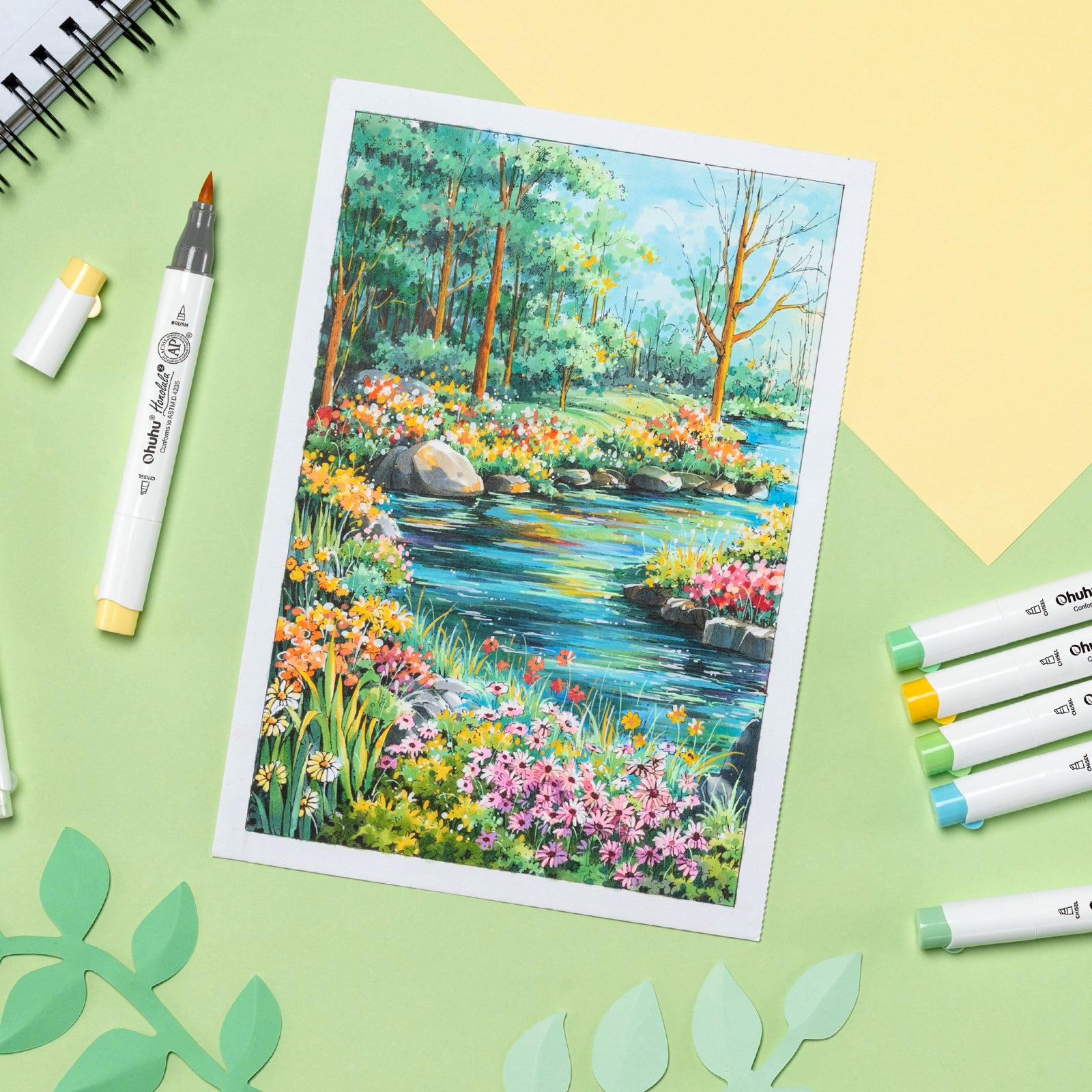 Ohuhu Honolulu² 120 Colors Dual Tips Alcohol Art Markers - Image 10