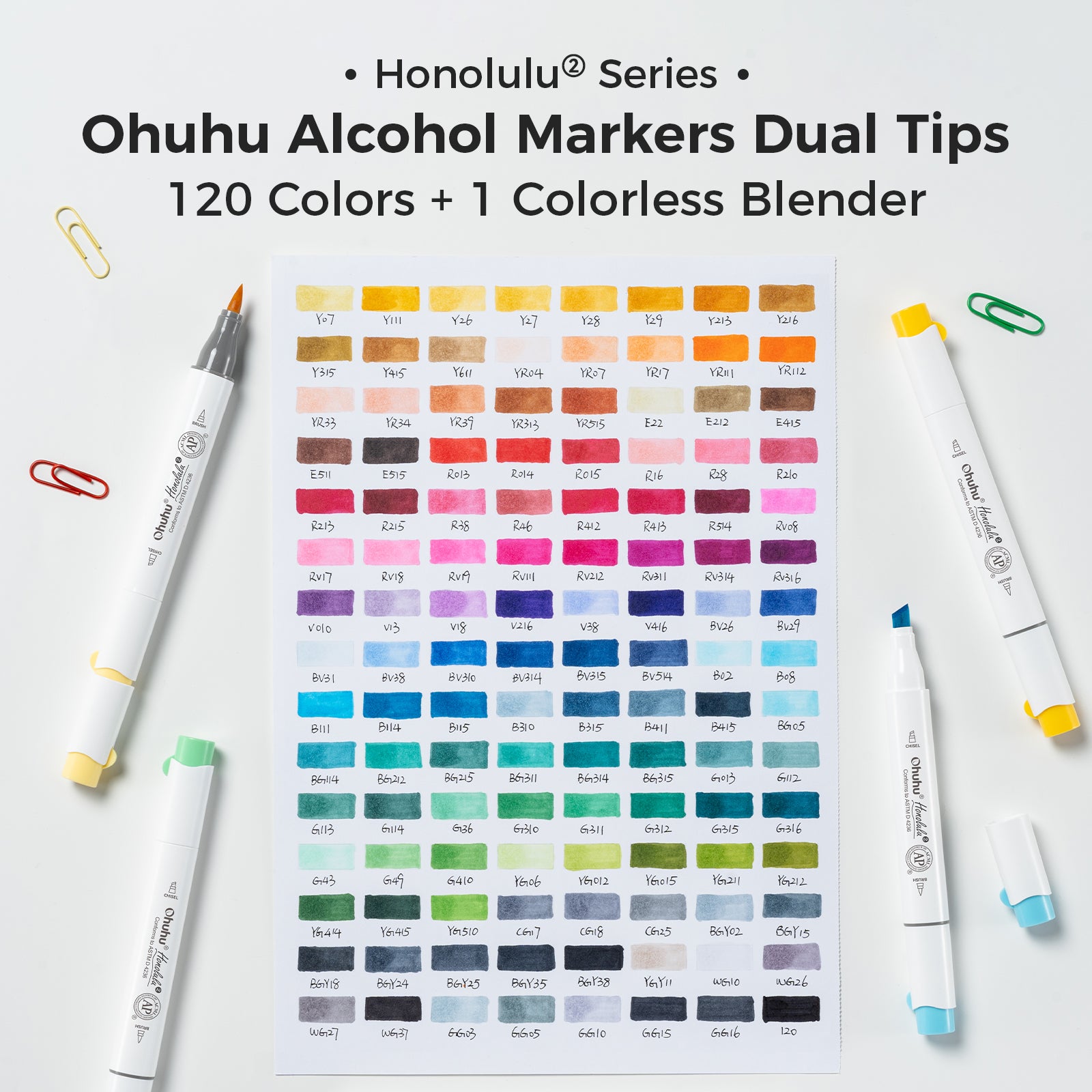 Ohuhu Honolulu² 120 Colors Dual Tips Alcohol Art Markers - Image 12