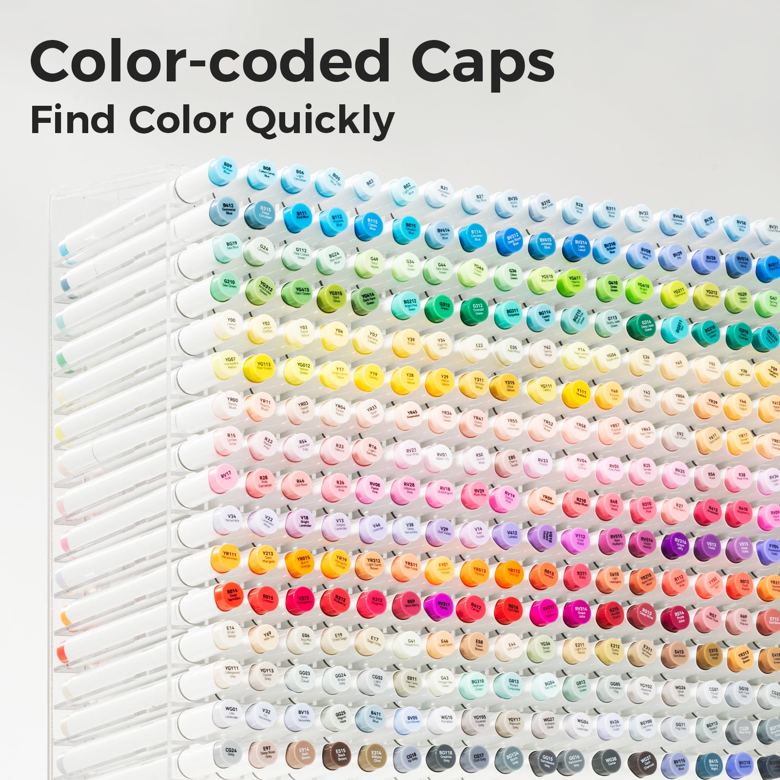 Ohuhu Honolulu 168 Colors Dual Tips Alcohol Art Markers (New Color Codes) - Image 23