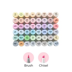 Ohuhu Honolulu 48 Pastel Colors Dual Tips Alcohol Art Markers-Sweetness (New Color Codes)