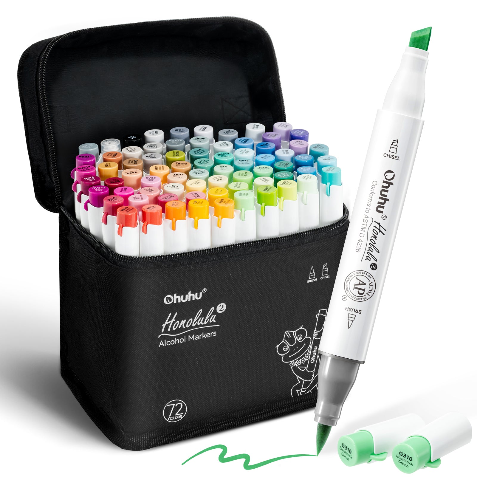 Ohuhu Honolulu² 72 Colors Dual Tips Alcohol Art Markers - Image 13
