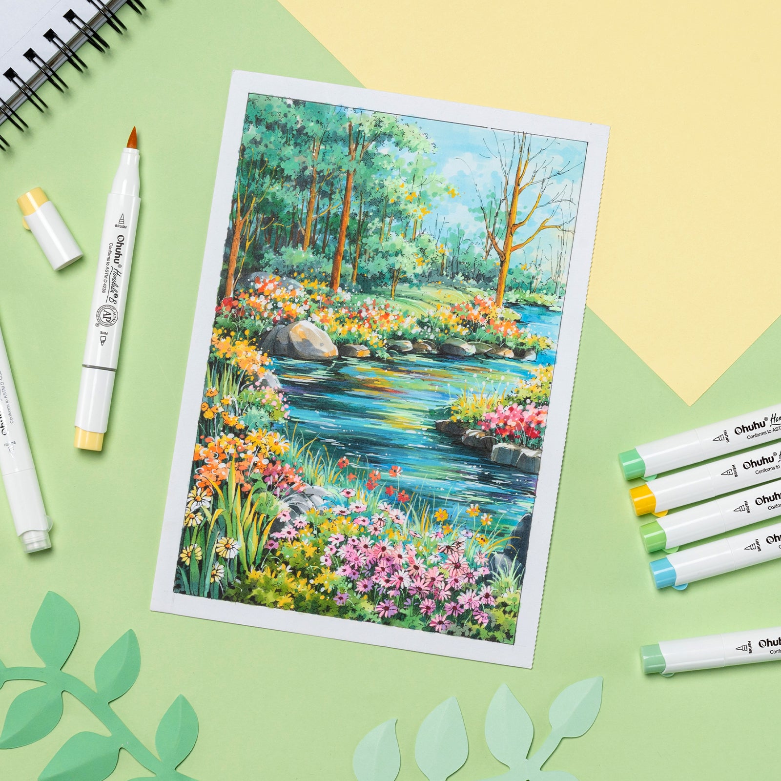 Ohuhu Honolulu² 120 Colors Dual Tips Alcohol Art Markers - Image 11