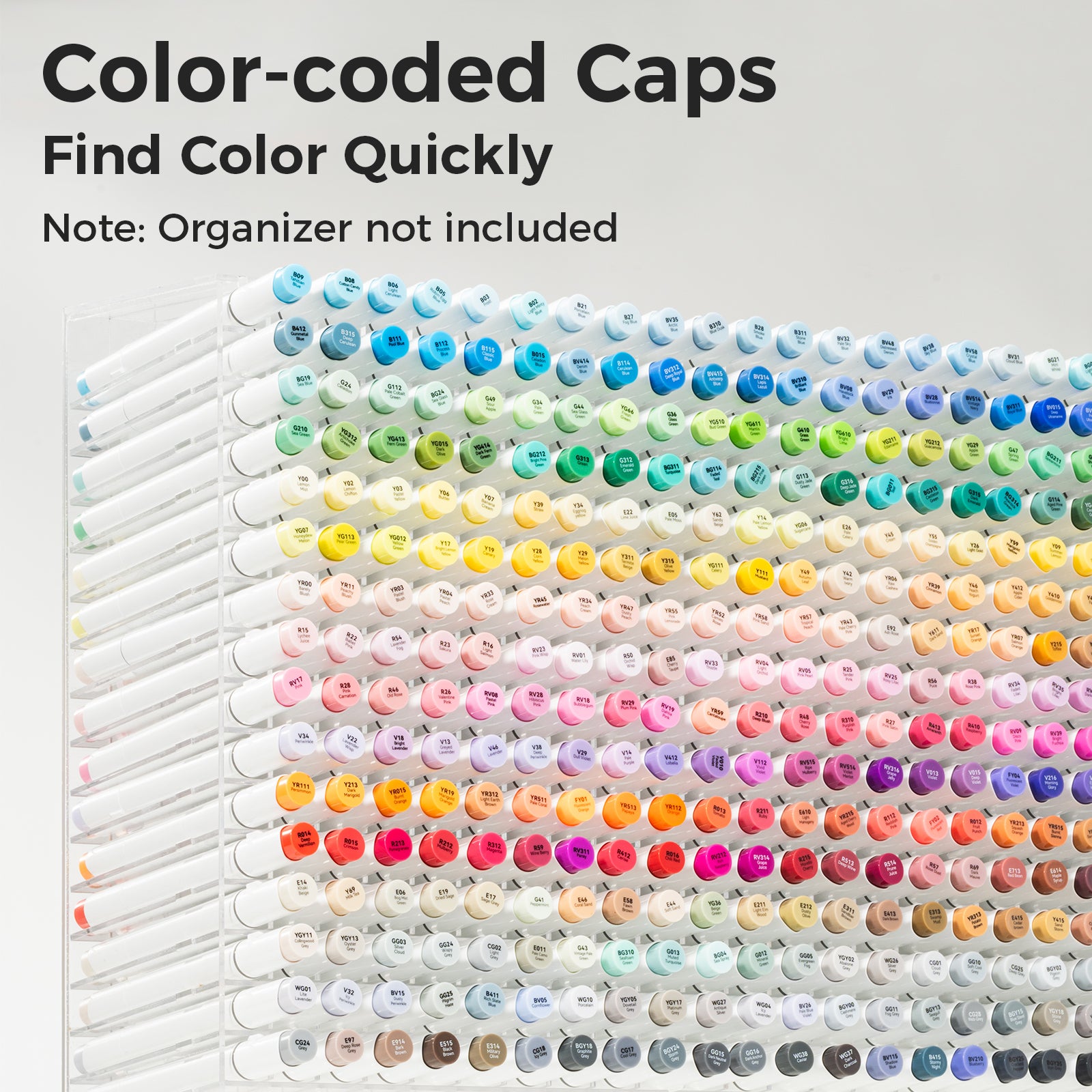 Ohuhu Honolulu 24 Basic Colors Dual Tips Alcohol Art Markers (New Color Codes) - Image 6