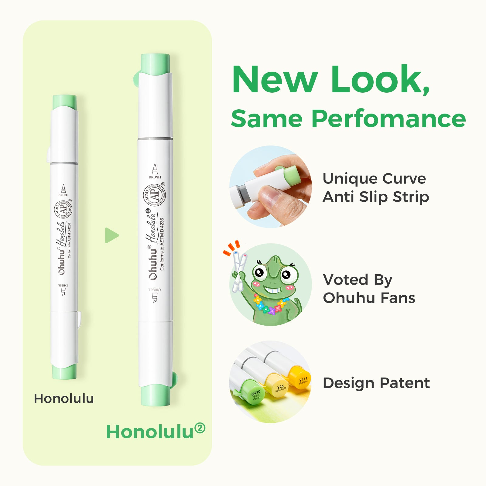 Ohuhu Honolulu² 48 Basic Colors Dual Tips Alcohol Art Markers - Image 20