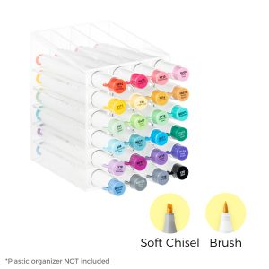 Ohuhu Honolulu² S 24 Basic Colors Dual Soft Tips Alcohol Art Markers. Brush & Soft Chisel