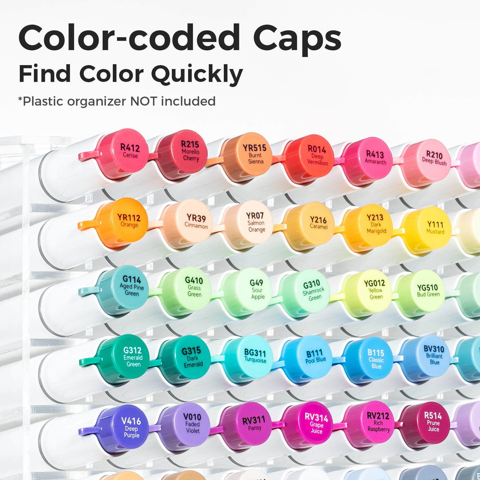 Ohuhu Honolulu² S 48 Basic Colors Dual Soft Tips Alcohol Art Markers. Brush & Soft Chisel - Image 9