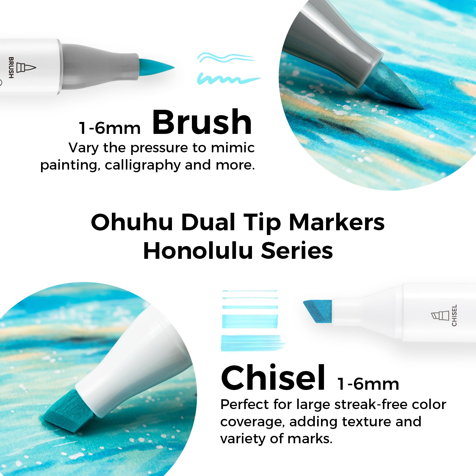 Ohuhu Honolulu 96 Pastel Colors Alcohol Art Markers - Sweetness & Blossoming (New Color Codes) - Image 19