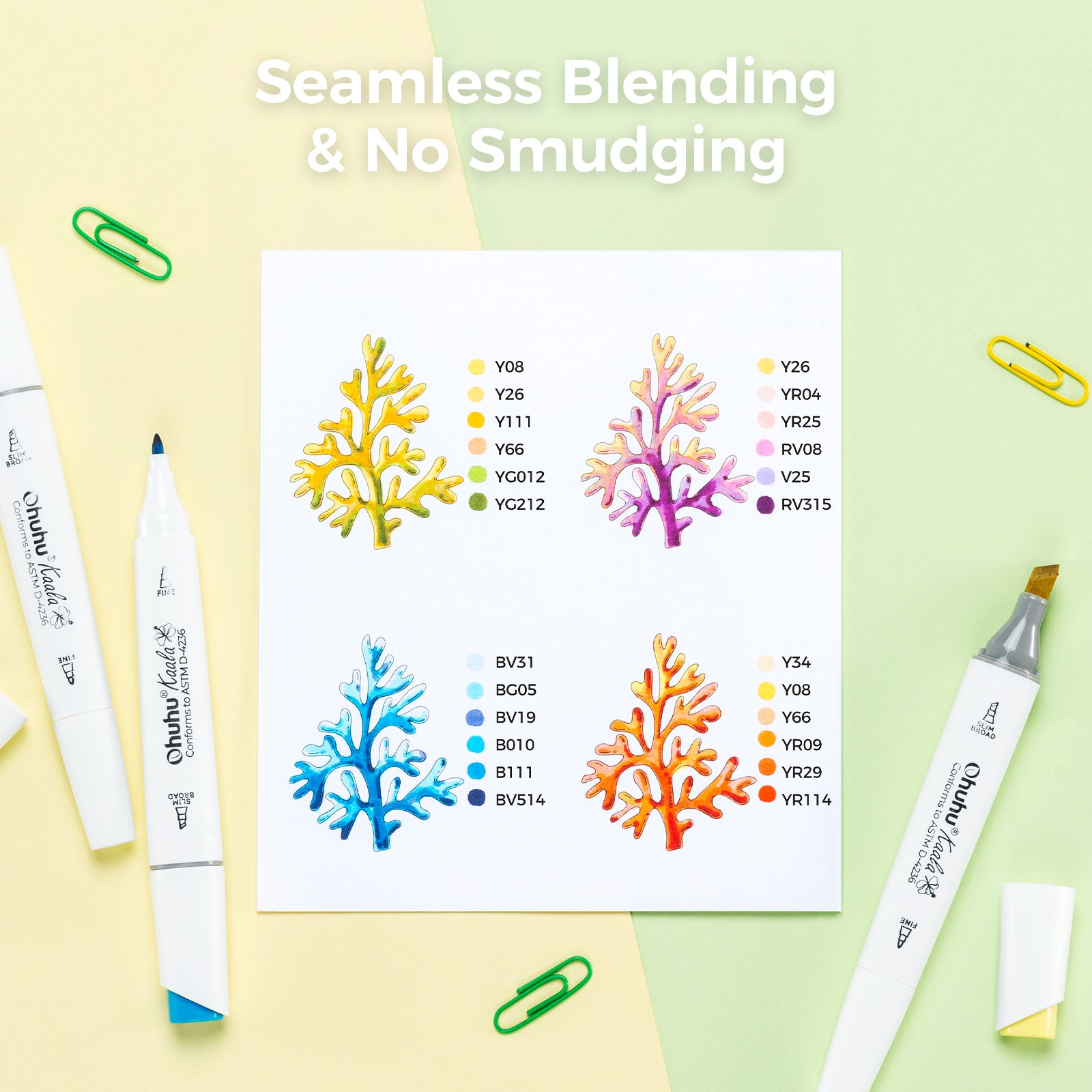 Ohuhu Kaala Dual Tips Alcohol Art Markers- 108 Colors - Image 6