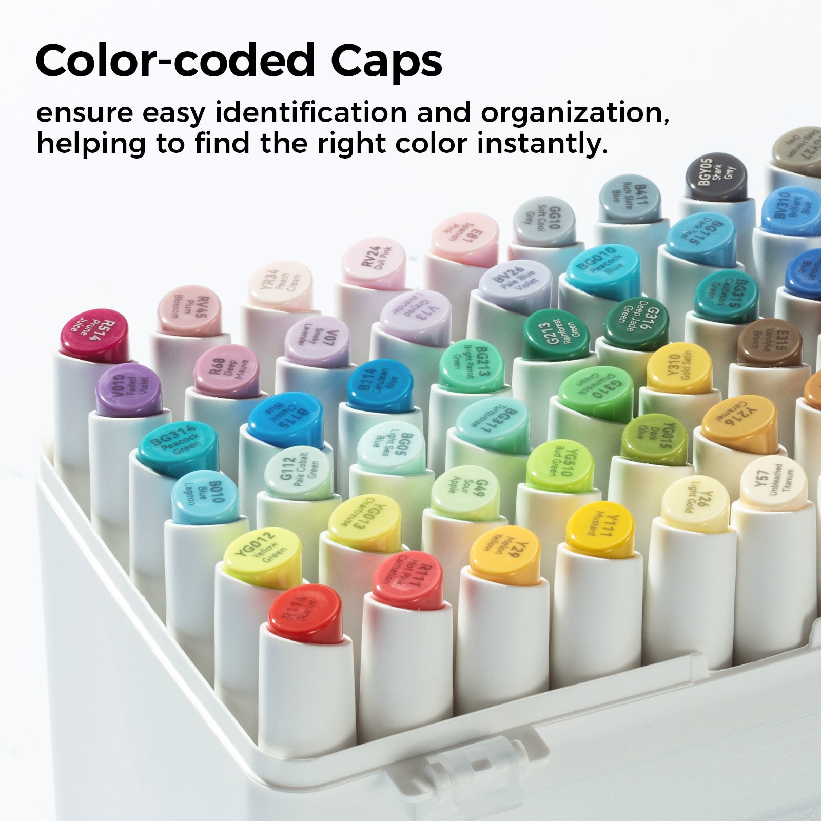 Ohuhu Kaala Dual Tips Alcohol Art Markers- 60 Colors Landscape Tone - Image 22