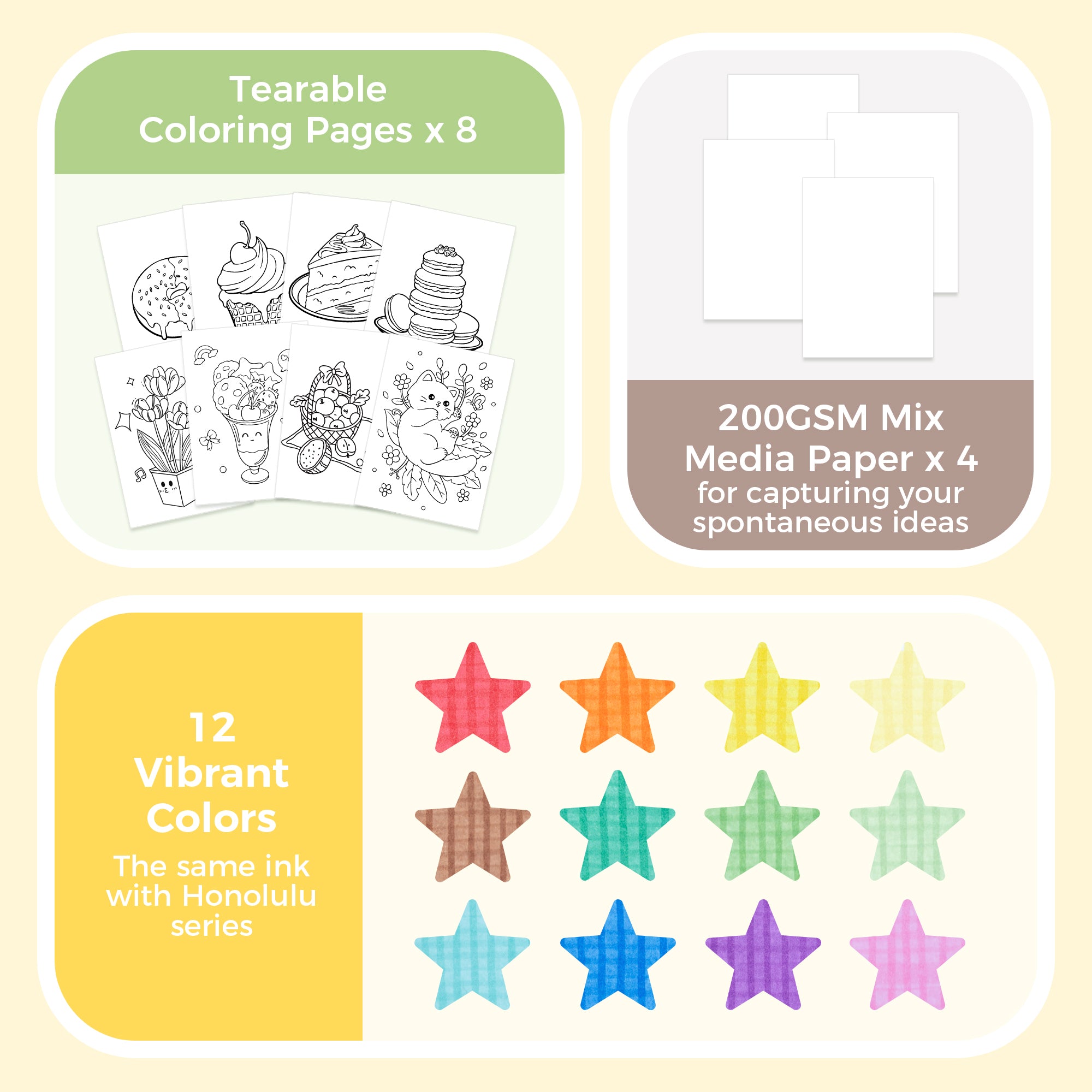 Ohuhu 12 Colors Mini Alcohol Markers Brush Tip - Nalu Travel Coloring Kit - Image 6
