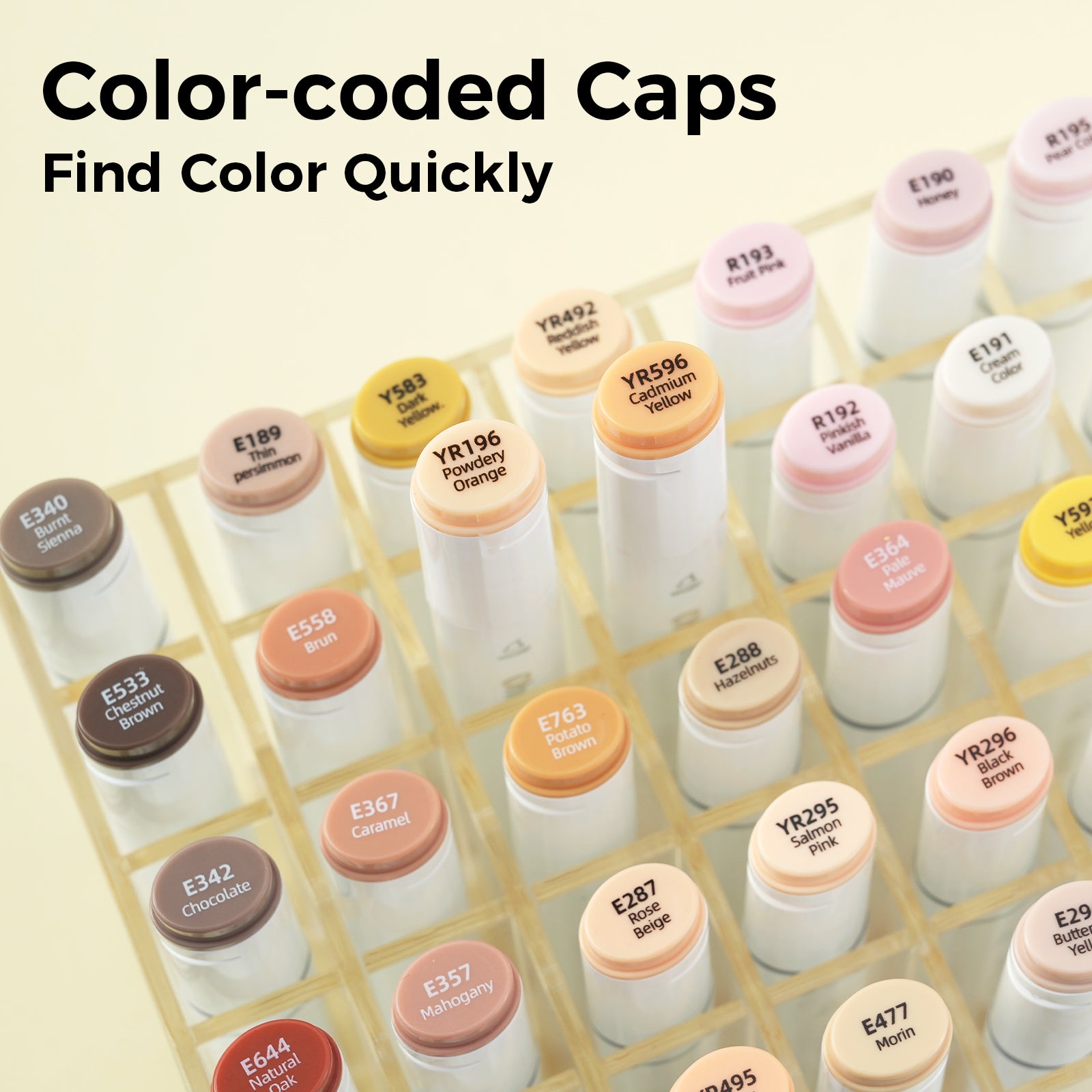 Ohuhu Oahu 36 Skin Tone Colors Dual Tips Alcohol Art Markers. Fine & Chisel - Image 4
