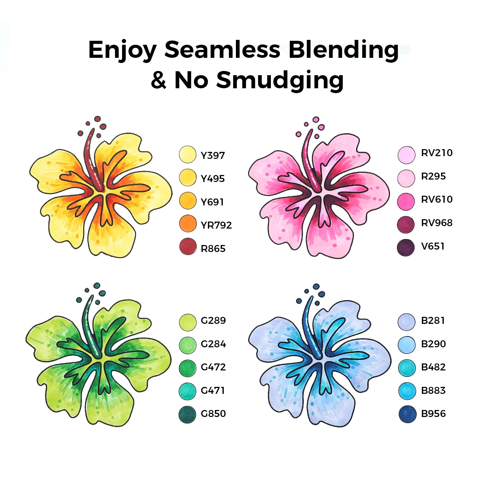 Ohuhu Oahu 100 Colors Dual Tips Alcohol Art Markers. Fine & Chisel - Image 3