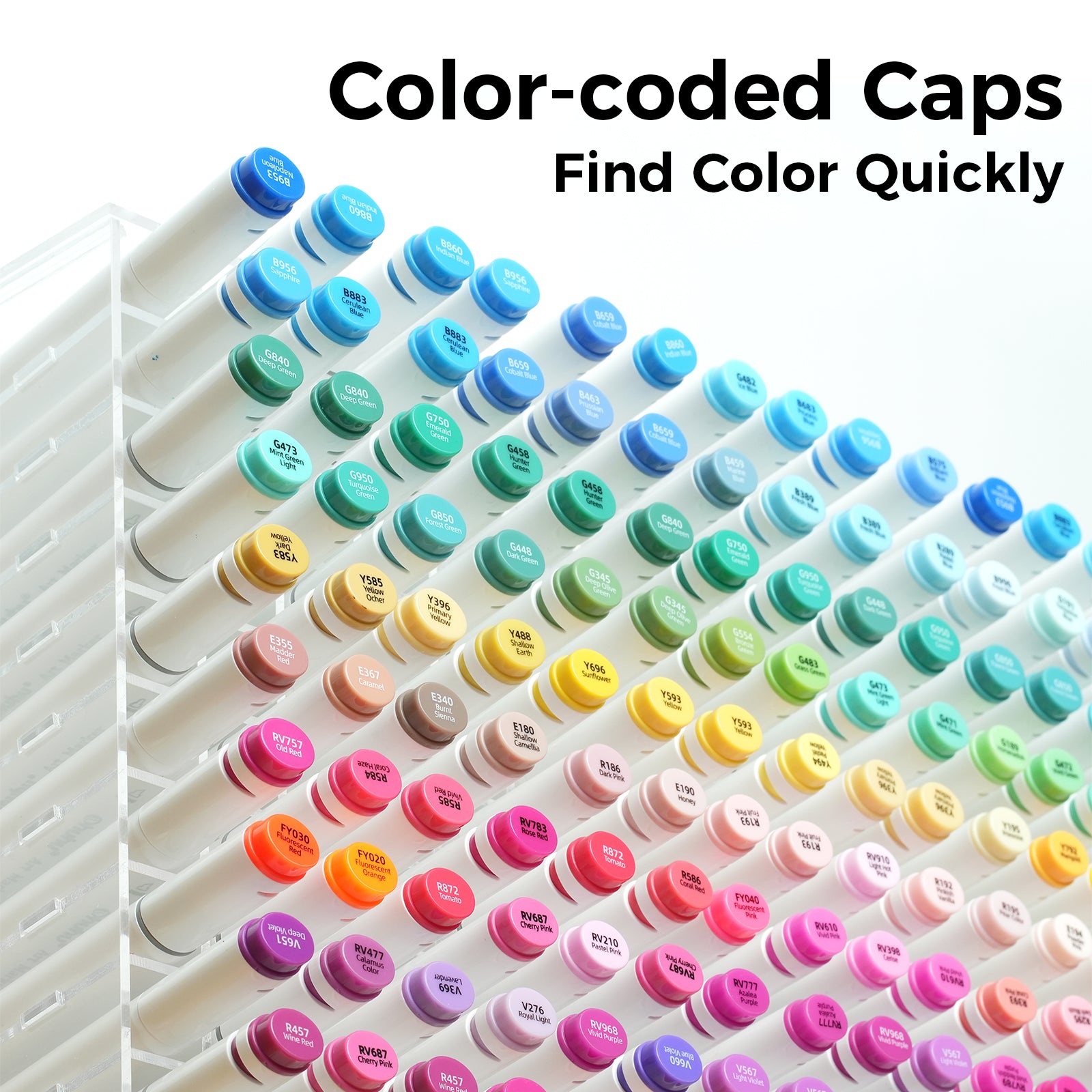 Ohuhu Oahu 80 Colors Dual Tips Alcohol Art Markers. Fine & Chisel - Image 5