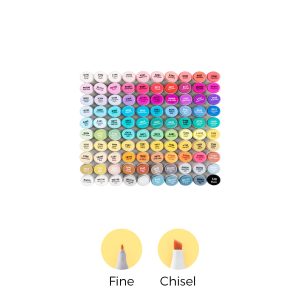 Ohuhu Oahu 100 Colors Dual Tips Alcohol Art Markers. Fine & Chisel