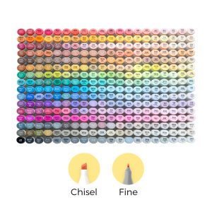 Ohuhu Oahu 320 Colors Dual Tips Alcohol Art Markers. Fine & Chisel (New Color Codes)