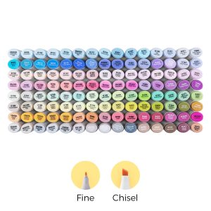 Ohuhu Oahu New 120 Colors Dual Tips Alcohol Art Markers. Fine & Chisel