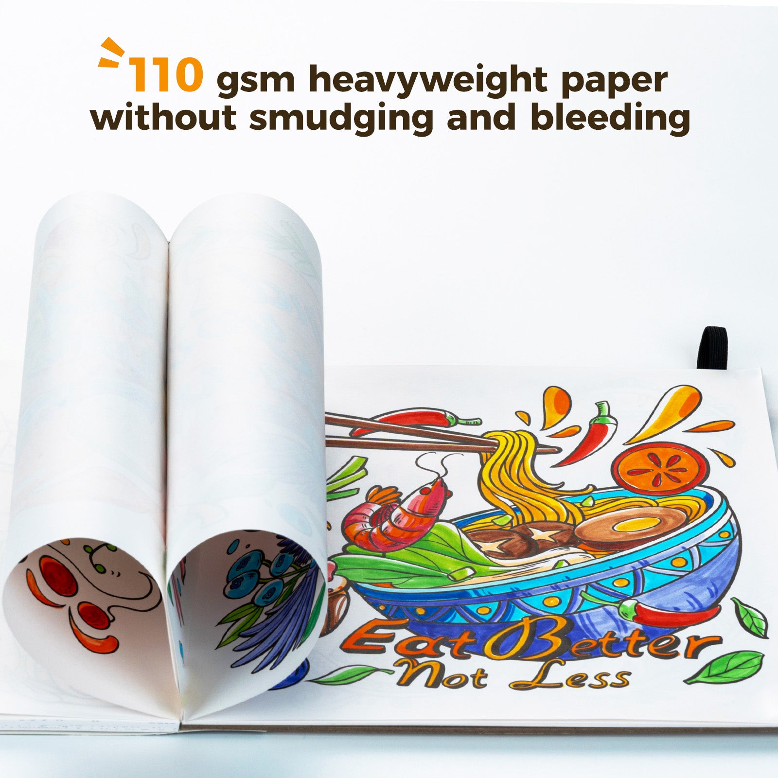Ohuhu Water Based Brush & Fine Tips Art Markers with Bleed-Proof Coloring Book - Image 12