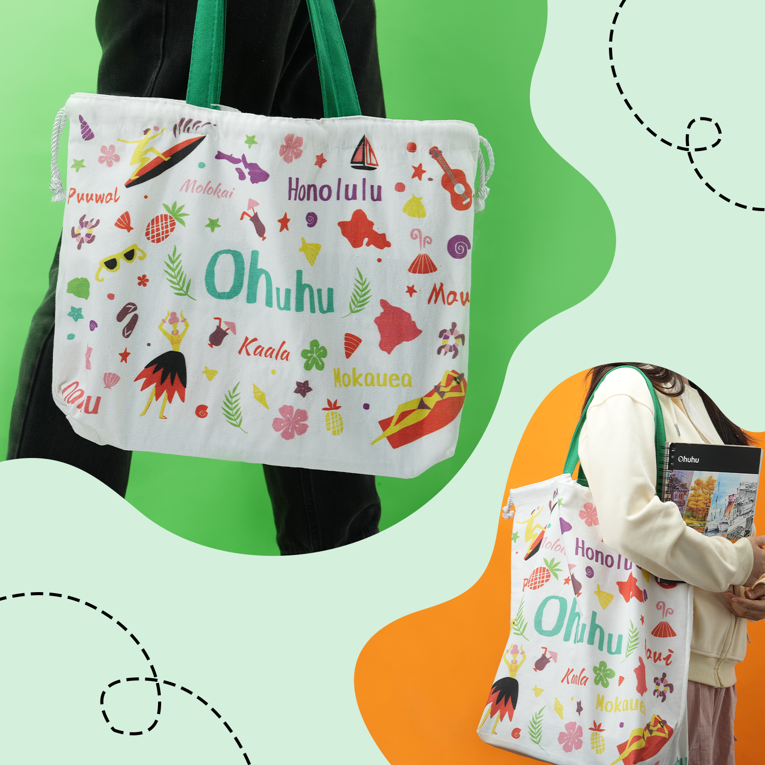 Ohuhu Canvas Gift Bag for Multi-purpose. Available in Two Sizes - Image 10