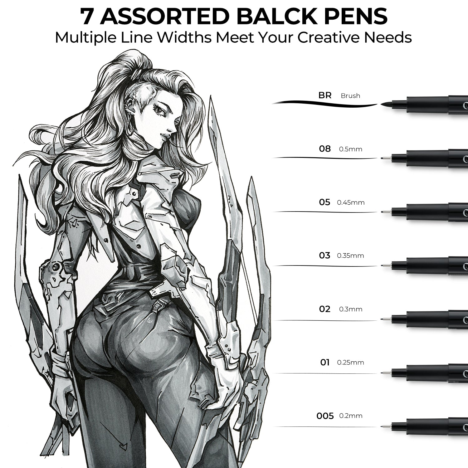 Ohuhu Hana Highway Fineliner Drawing Pens.18 Pack - Image 2