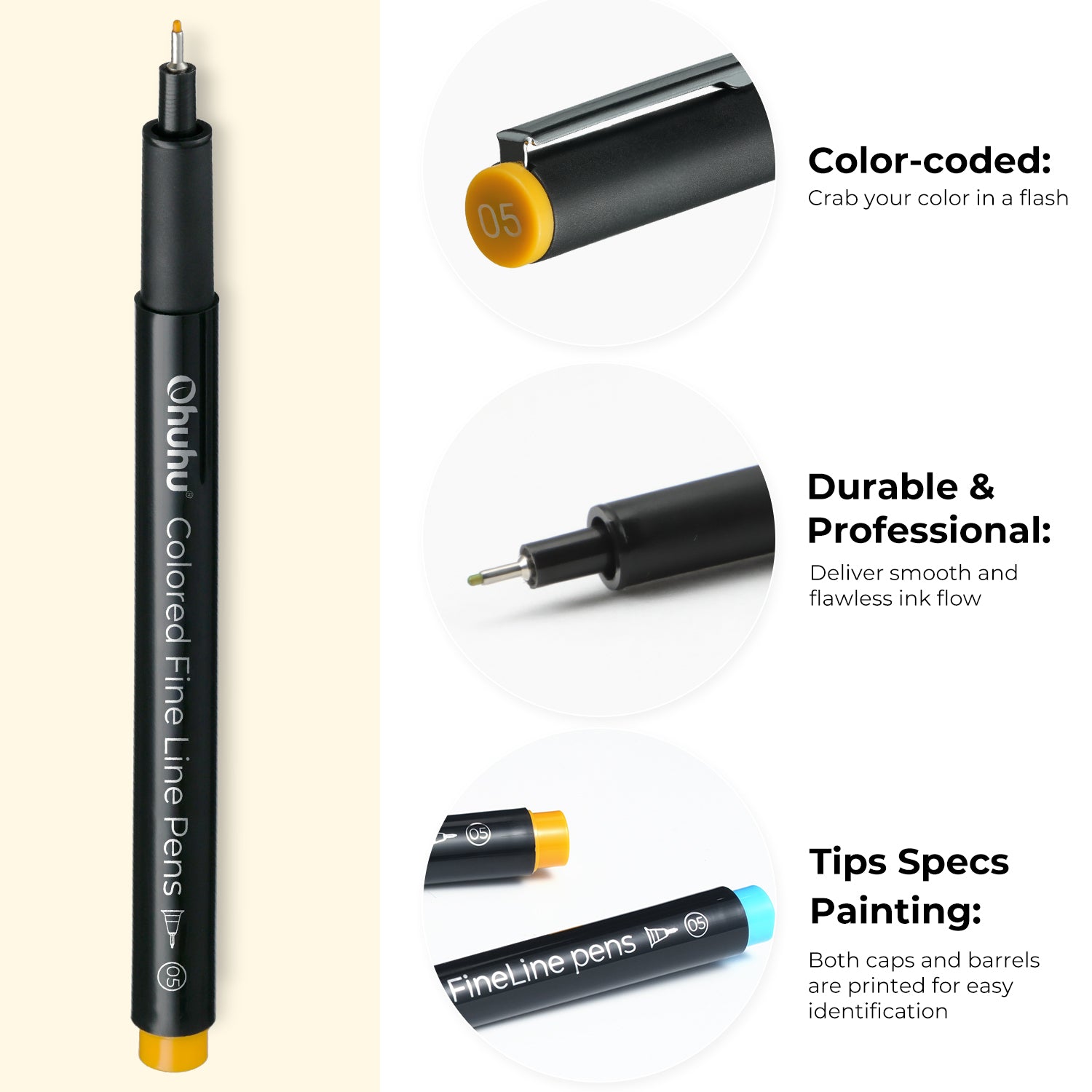 Ohuhu Hana Highway Fineliner Drawing Pens.18 Pack - Image 3