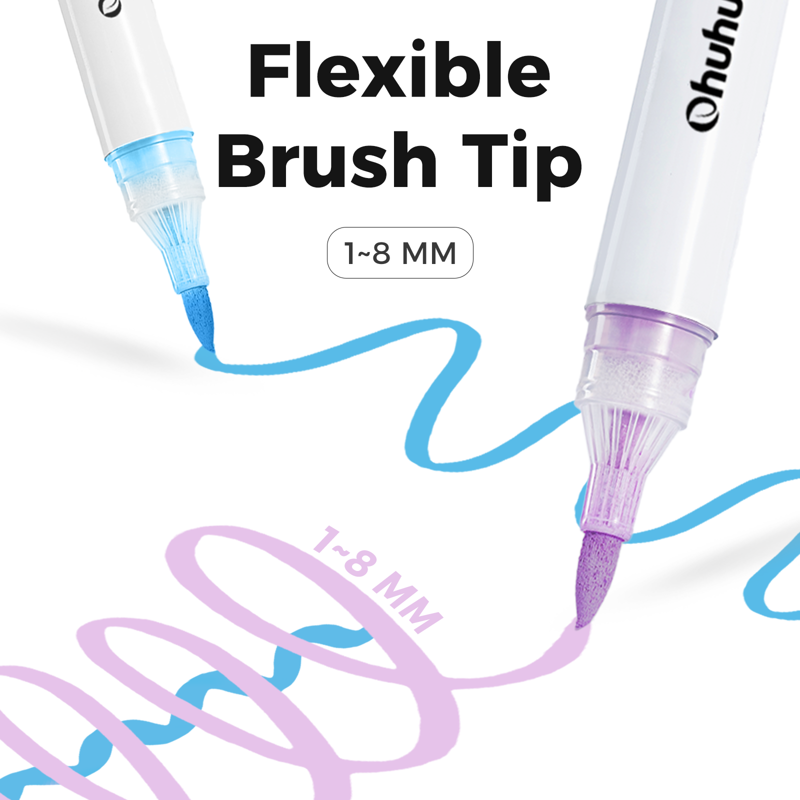 Ohuhu Top Pump Acrylic Paint Markers Brush Tip 36 Colors Paint Pens-Waikiki - Image 4