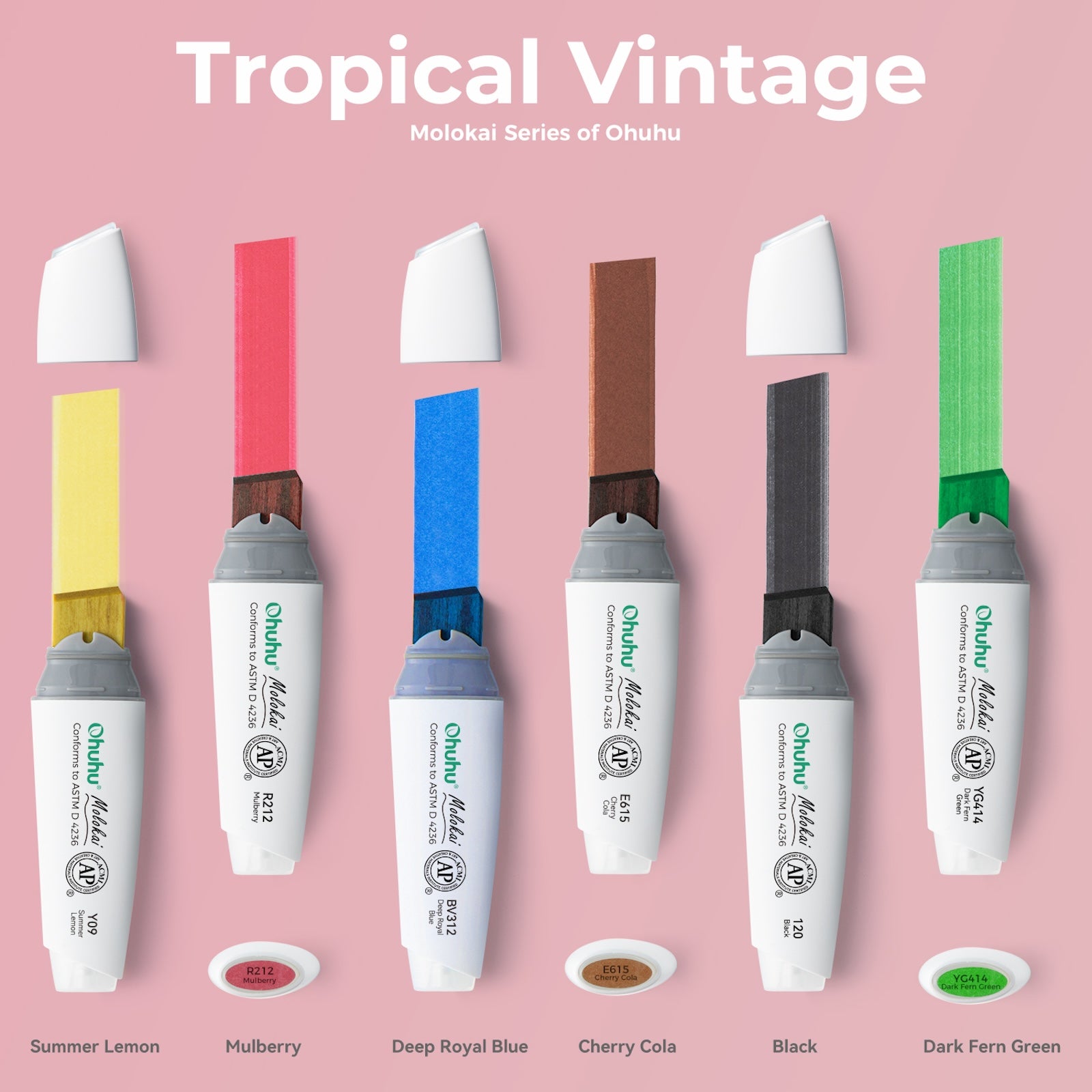 Ohuhu Molokai Four Tones Extra-wide Tip Alcohol Art Markers - Image 20