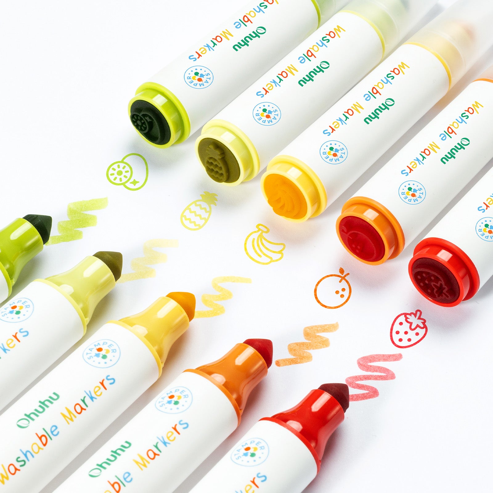 Ohuhu Washable Stamper Kids Dual Tips Water-based Markers - Image 2