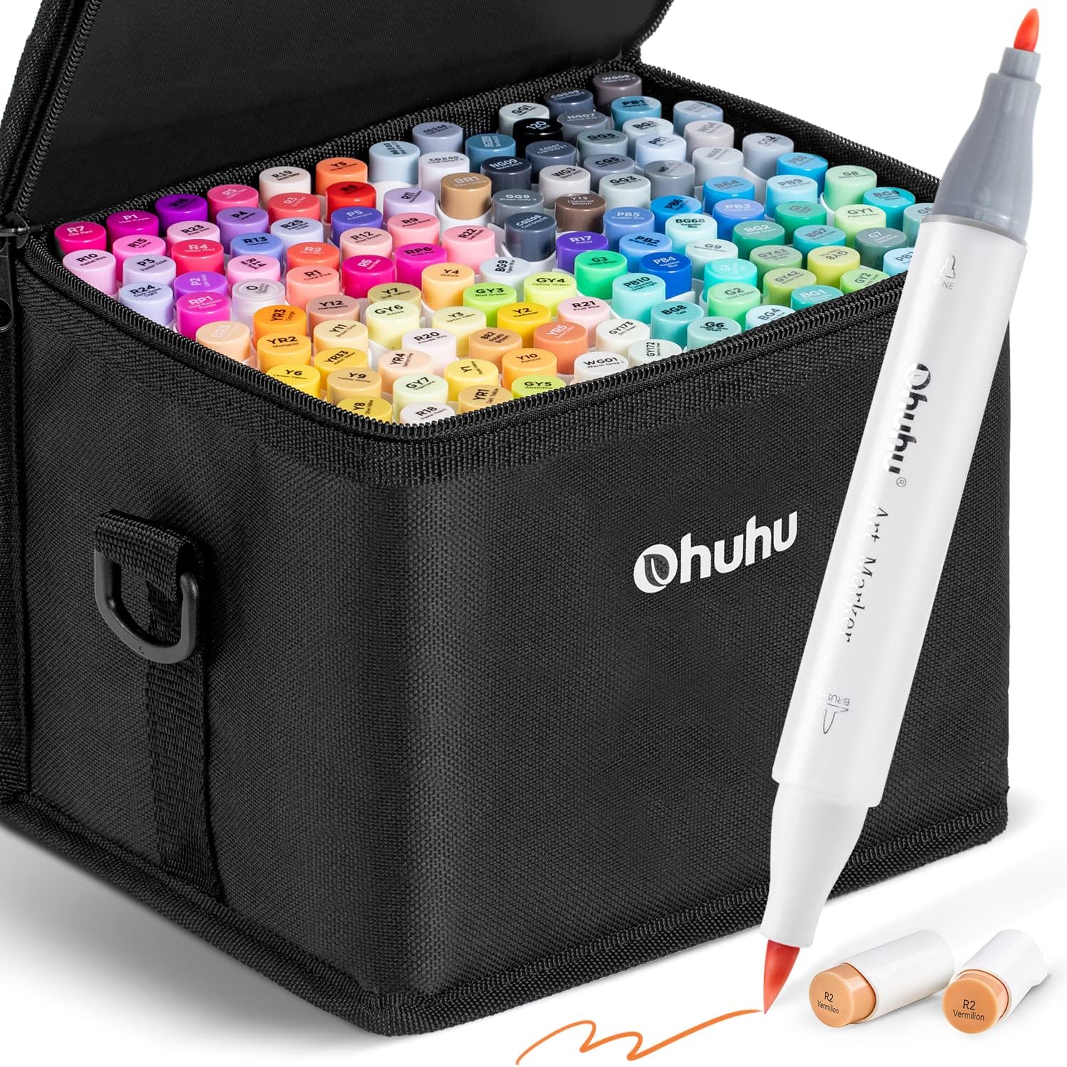 Ohuhu Honolulu 120 Colors Dual Tips Alcohol Art Markers (New Color Codes) - Image 5