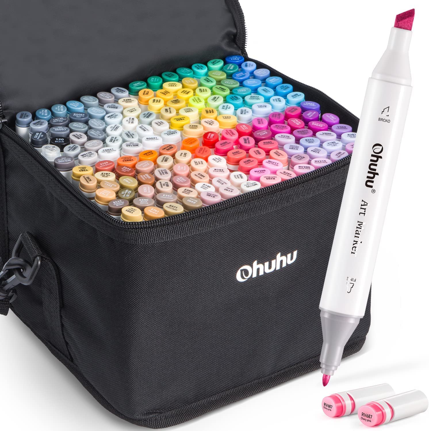 Ohuhu Oahu 160 Colors Dual Tips Alcohol Art Markers. Fine & Chisel - Image 10