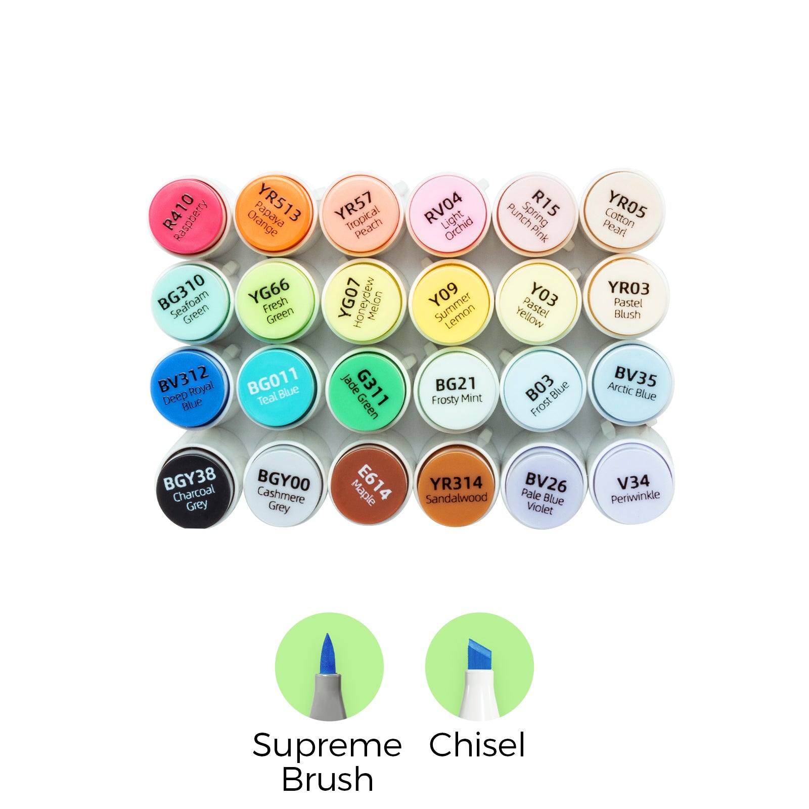 Ohuhu Honolulu Plus Series Supreme Rubber Brush Tip Markers - Image 20
