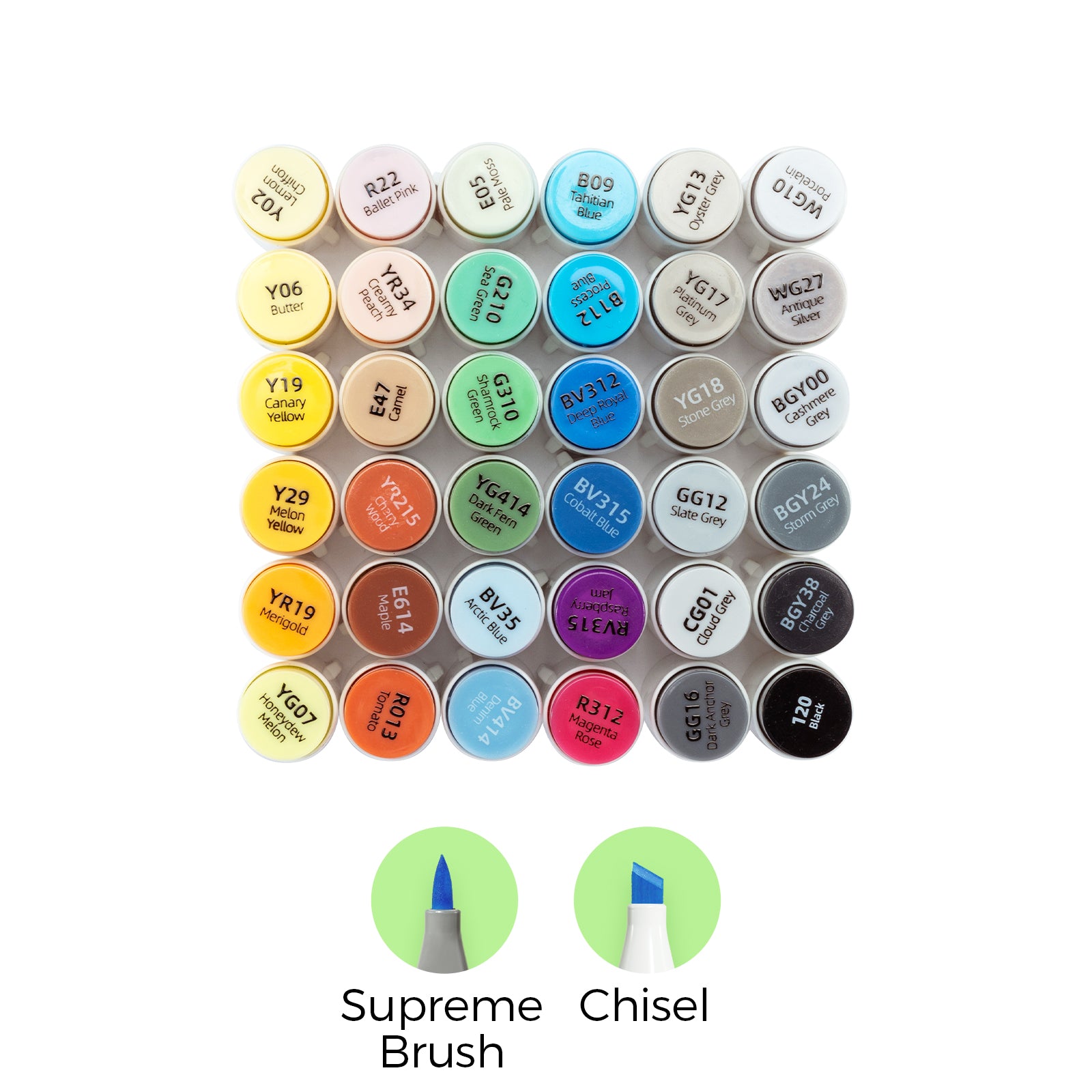 Ohuhu Honolulu Plus Series Supreme Rubber Brush Tip Markers - Image 21