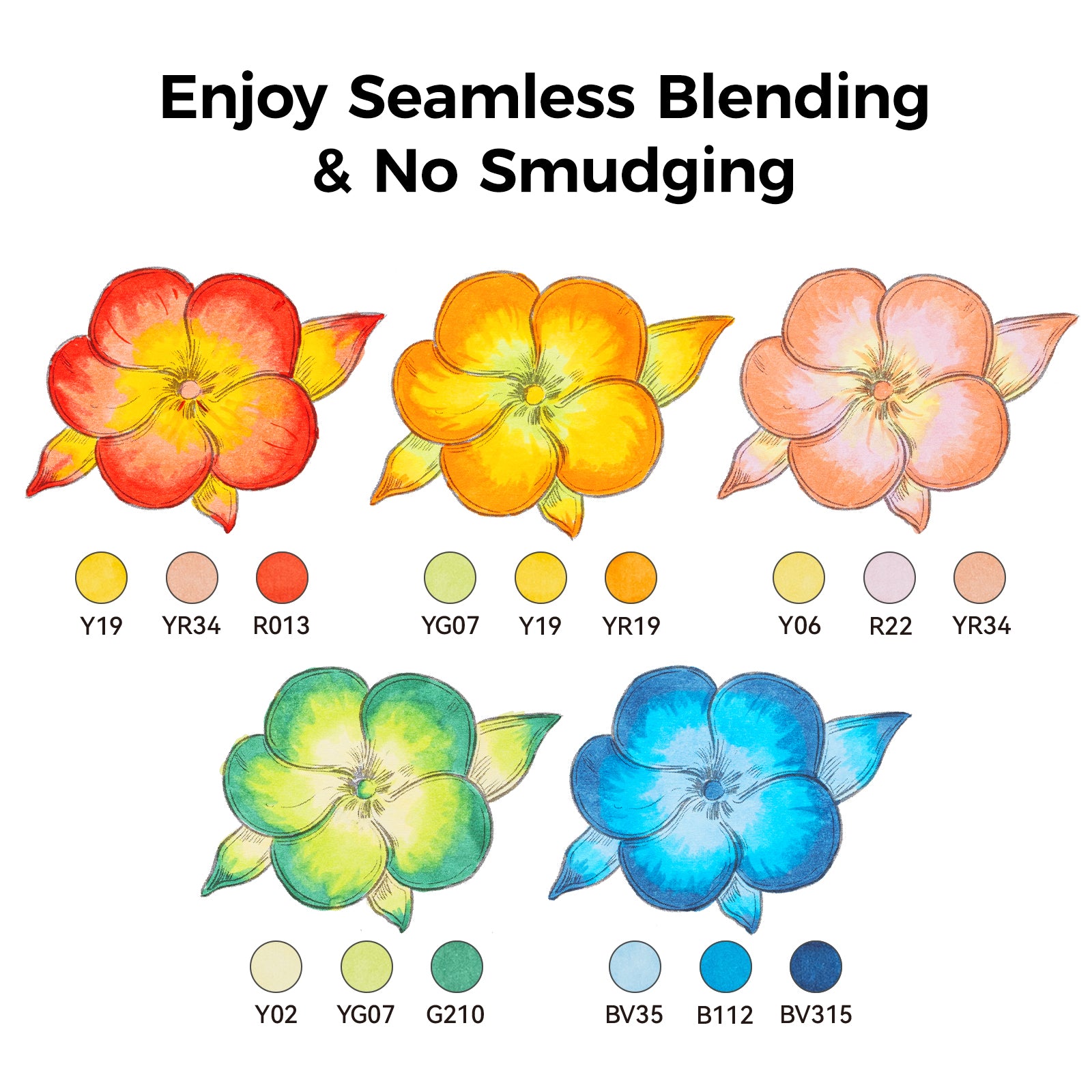 Ohuhu Honolulu Plus Series Supreme Rubber Brush Tip Markers - Image 14