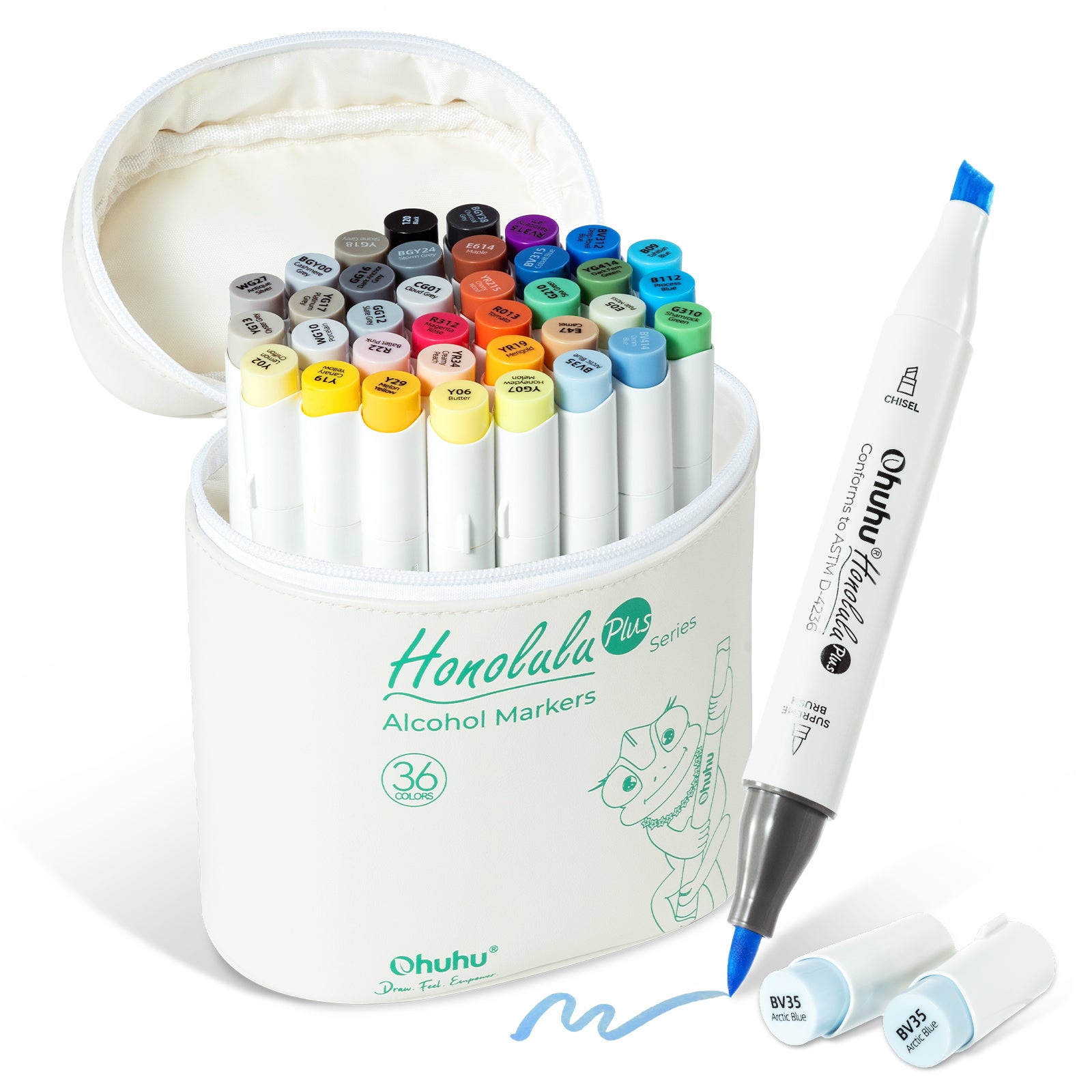 Ohuhu Honolulu Plus Series Supreme Rubber Brush Tip Markers - Image 12