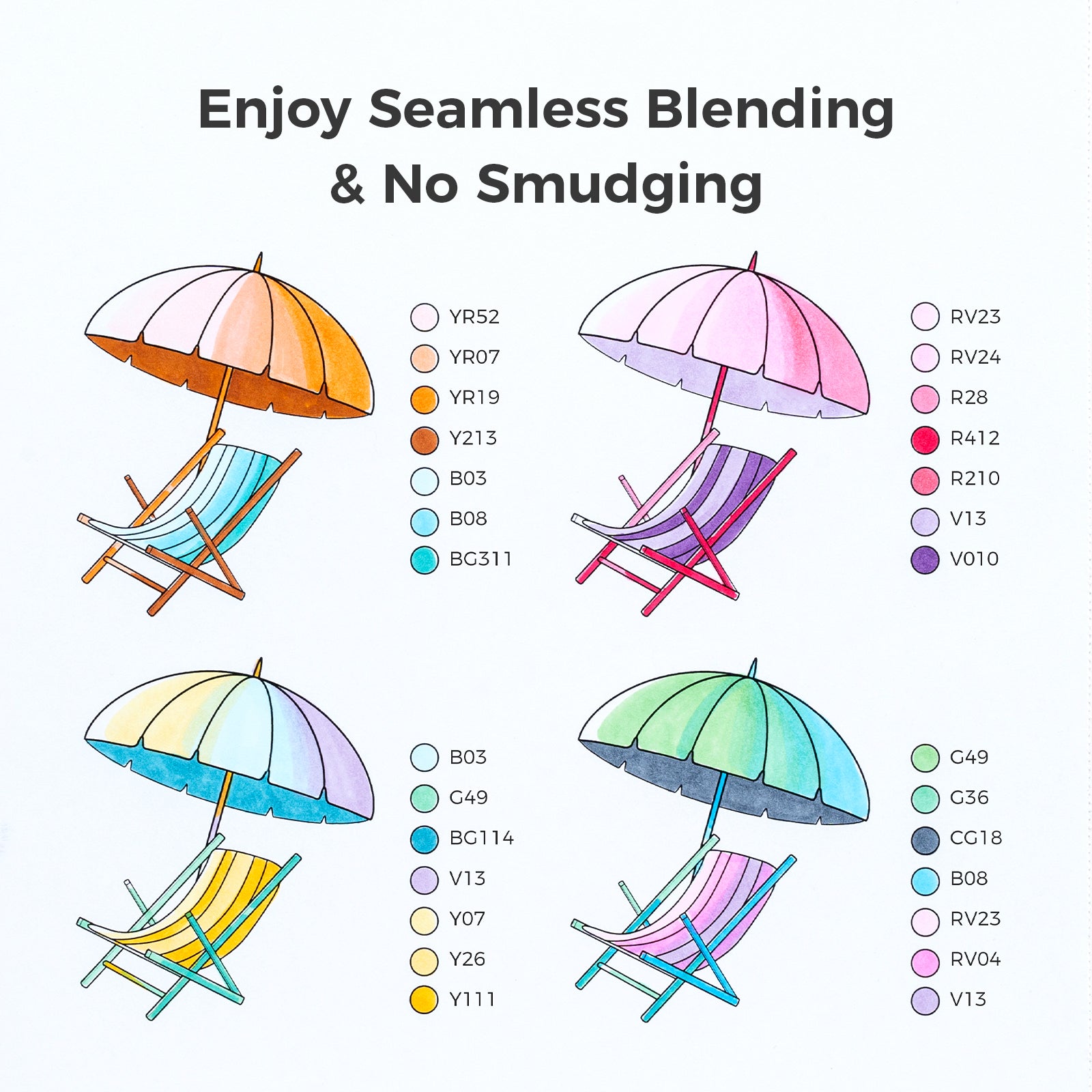 Ohuhu Honolulu S 48 Colors Dual Soft Tips Alcohol Art Markers. Brush & Soft Chisel - Image 5