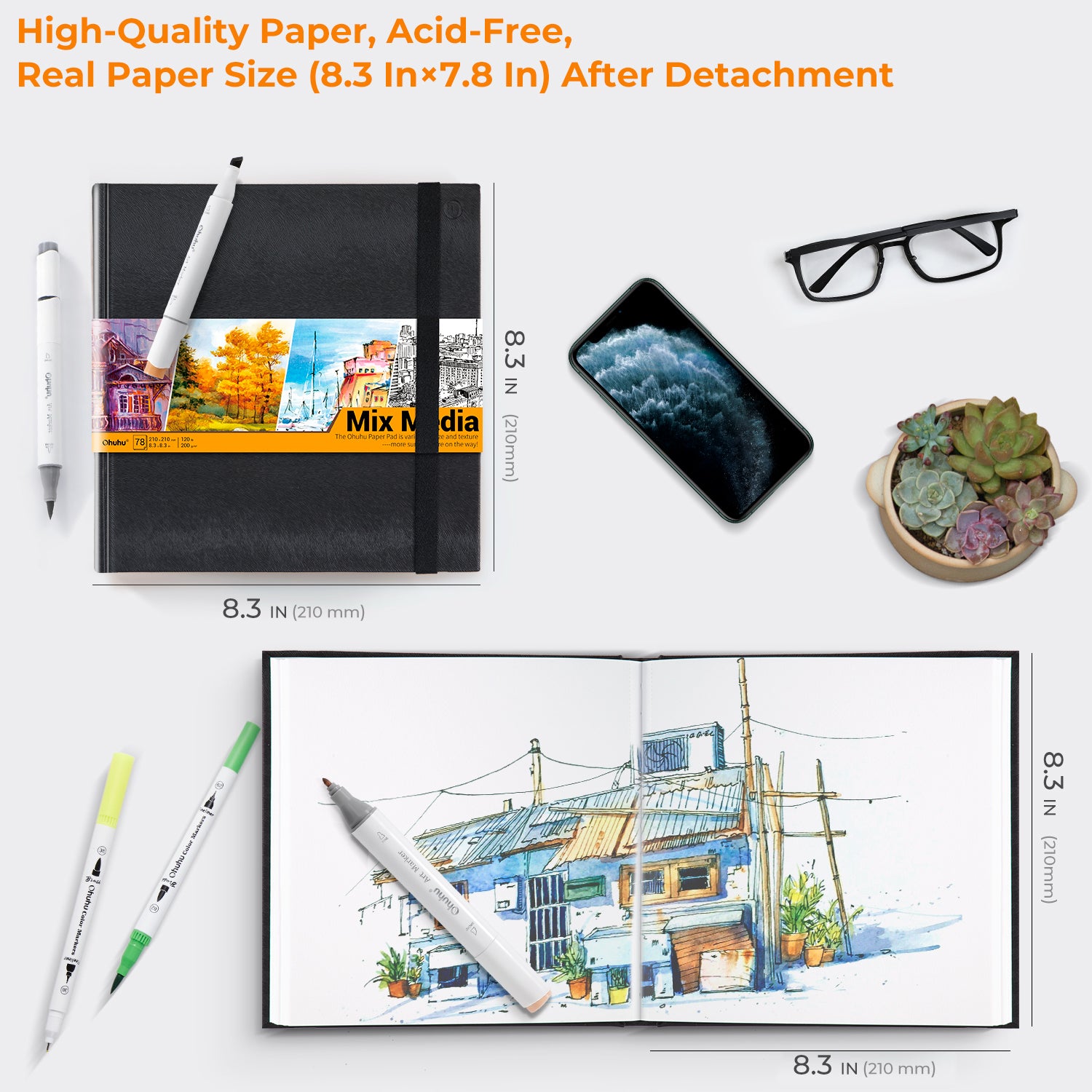 Ohuhu Mix Media Pad for Multiple Techniques - Image 7