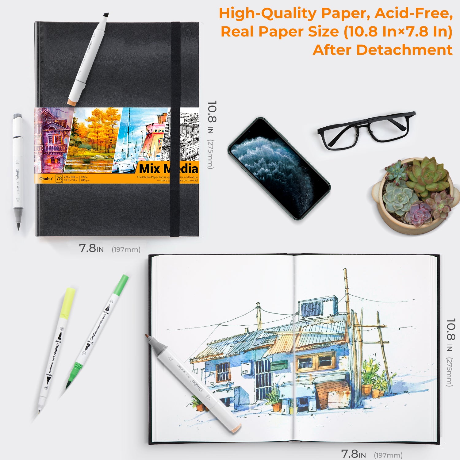 Ohuhu Mix Media Pad for Multiple Techniques - Image 11