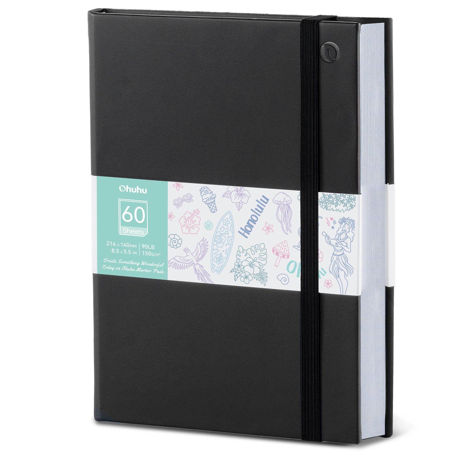 Ohuhu Bleedproof Double-Sided Marker Pad with PU Cover - Image 18