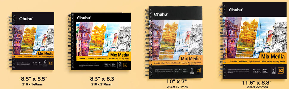 Ohuhu Spiral-Bound Mix Media Pad for Multiple Techniques - Image 18